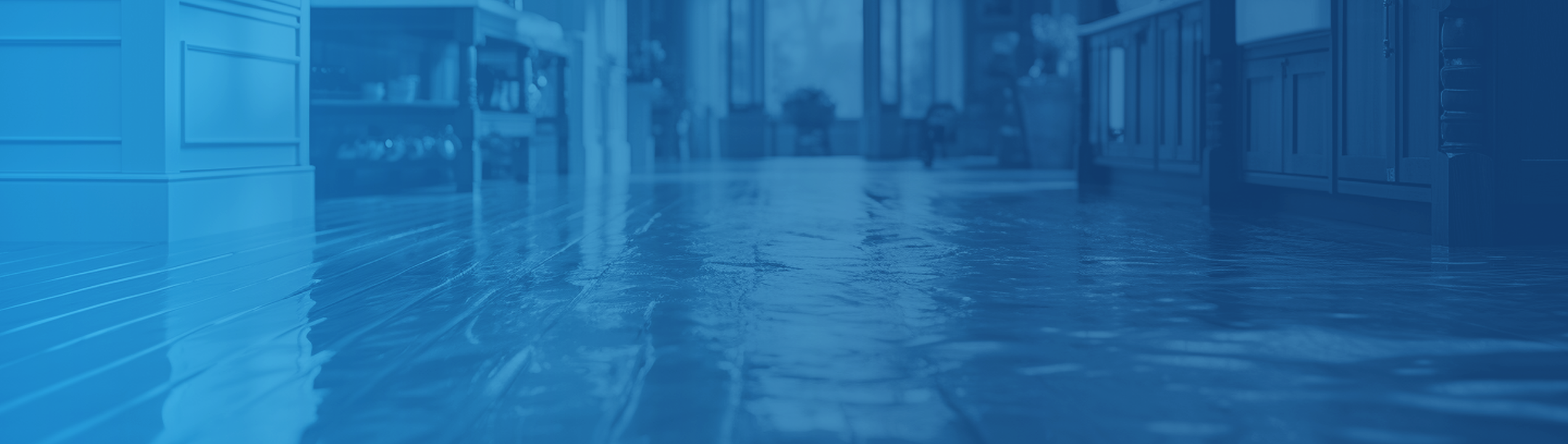 Flooded kitchen floor restoration